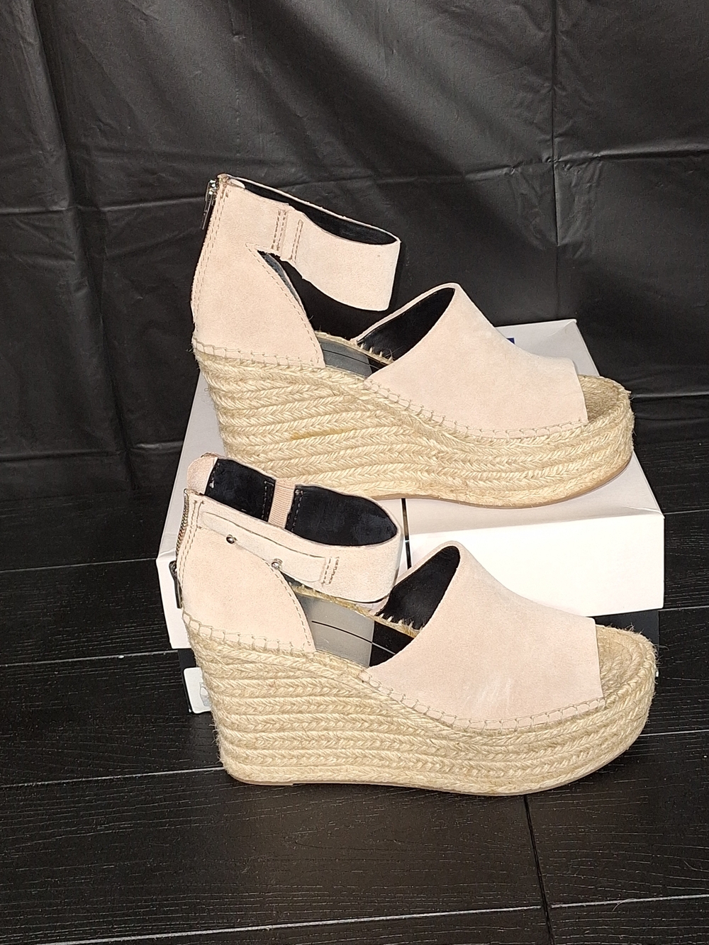Dolce Vita Tan Suade Espadrille Wedge Sandals Sz 8.5